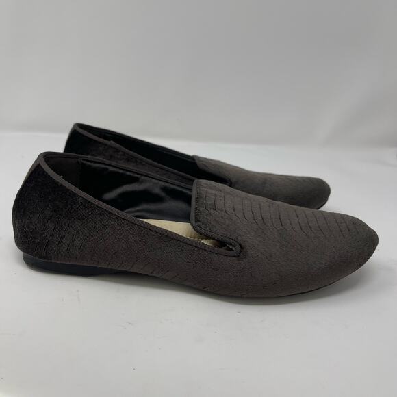 Birdies The Starling Charcoal Python Velvet Loafers (Size 7) - Picture 6 of 11